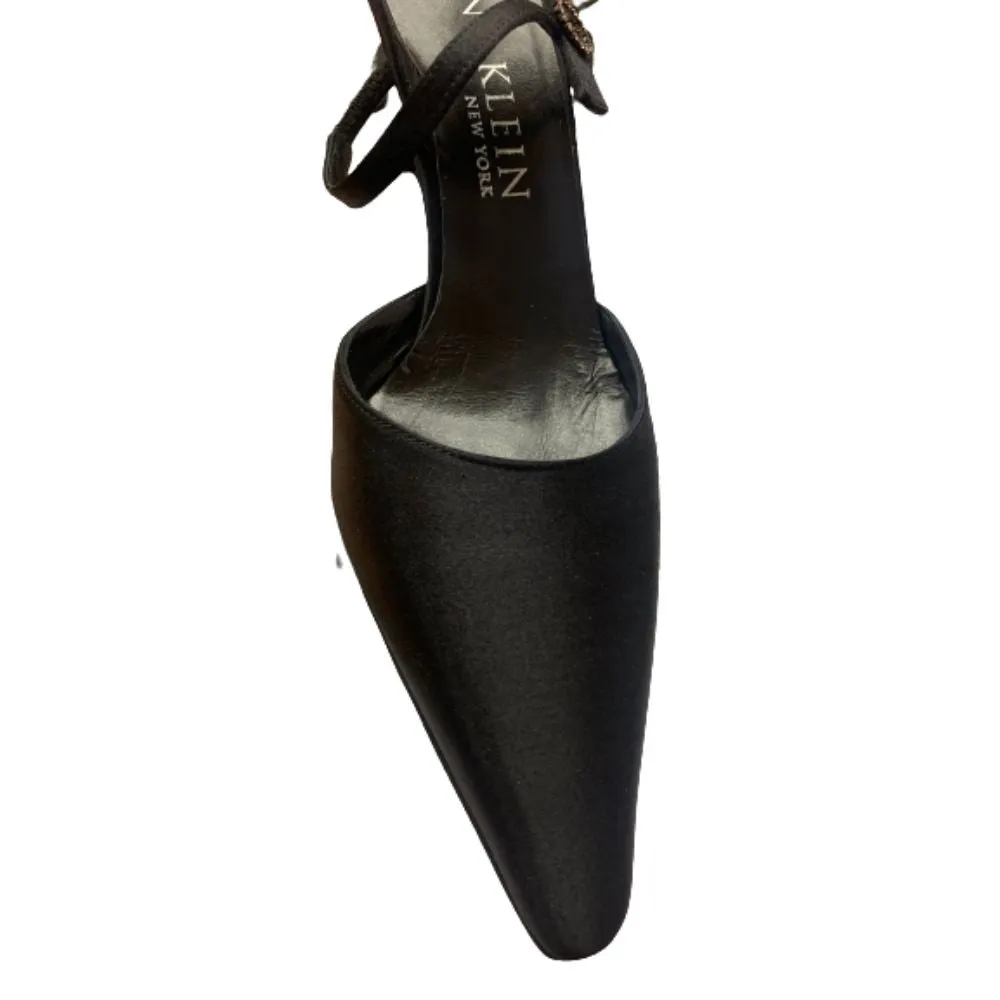 Anika Black Satin Anne Klein New York Pumps