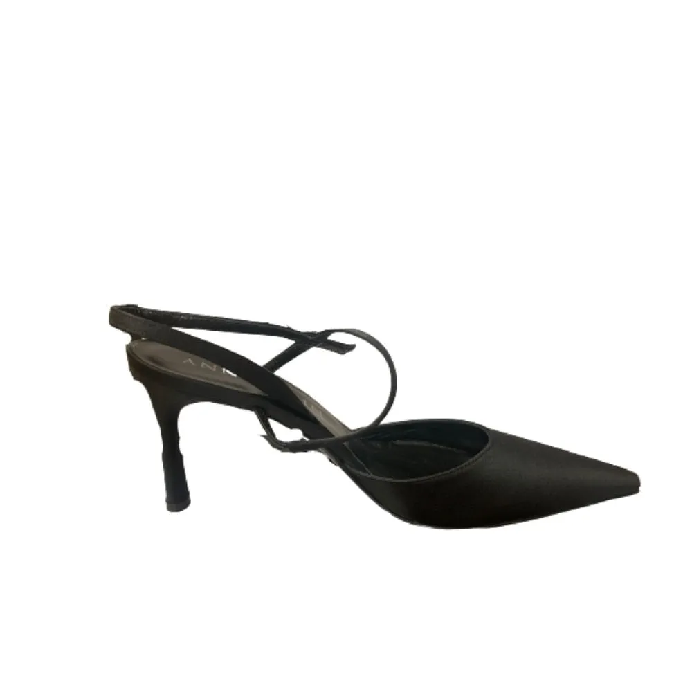 Anika Black Satin Anne Klein New York Pumps