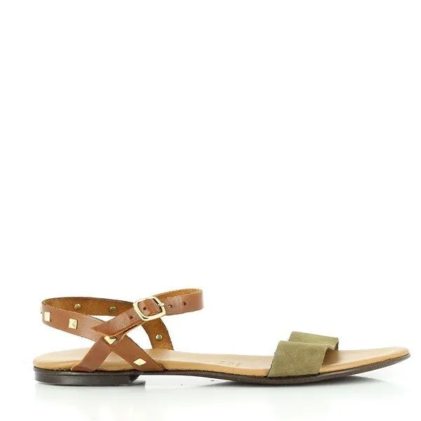 Antichi Romani 862 Khaki Slingback Sandals