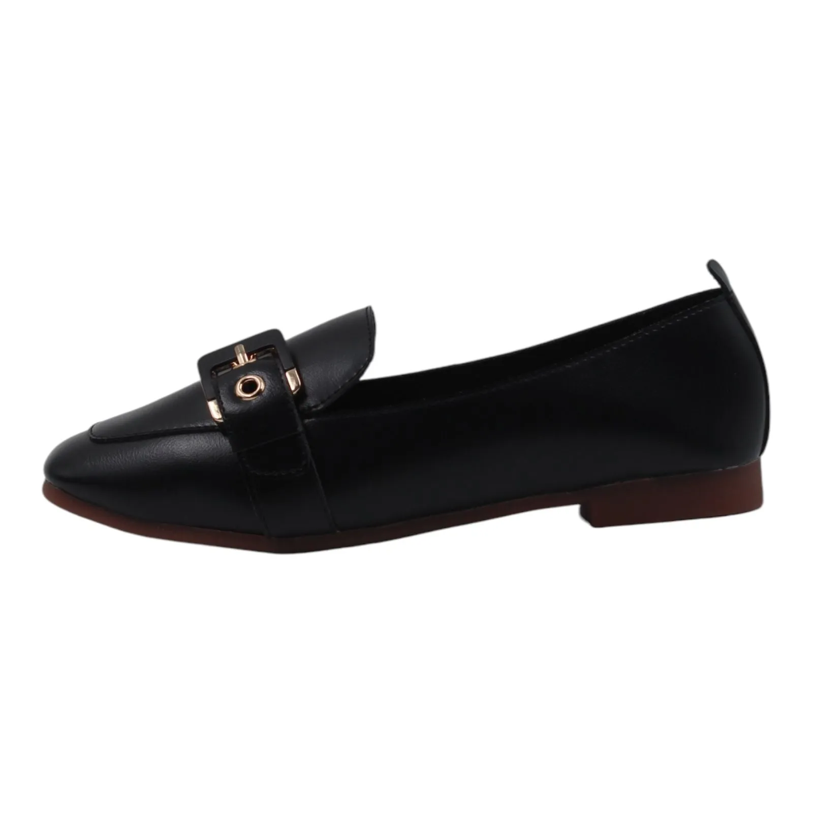 Belt buckle loafers