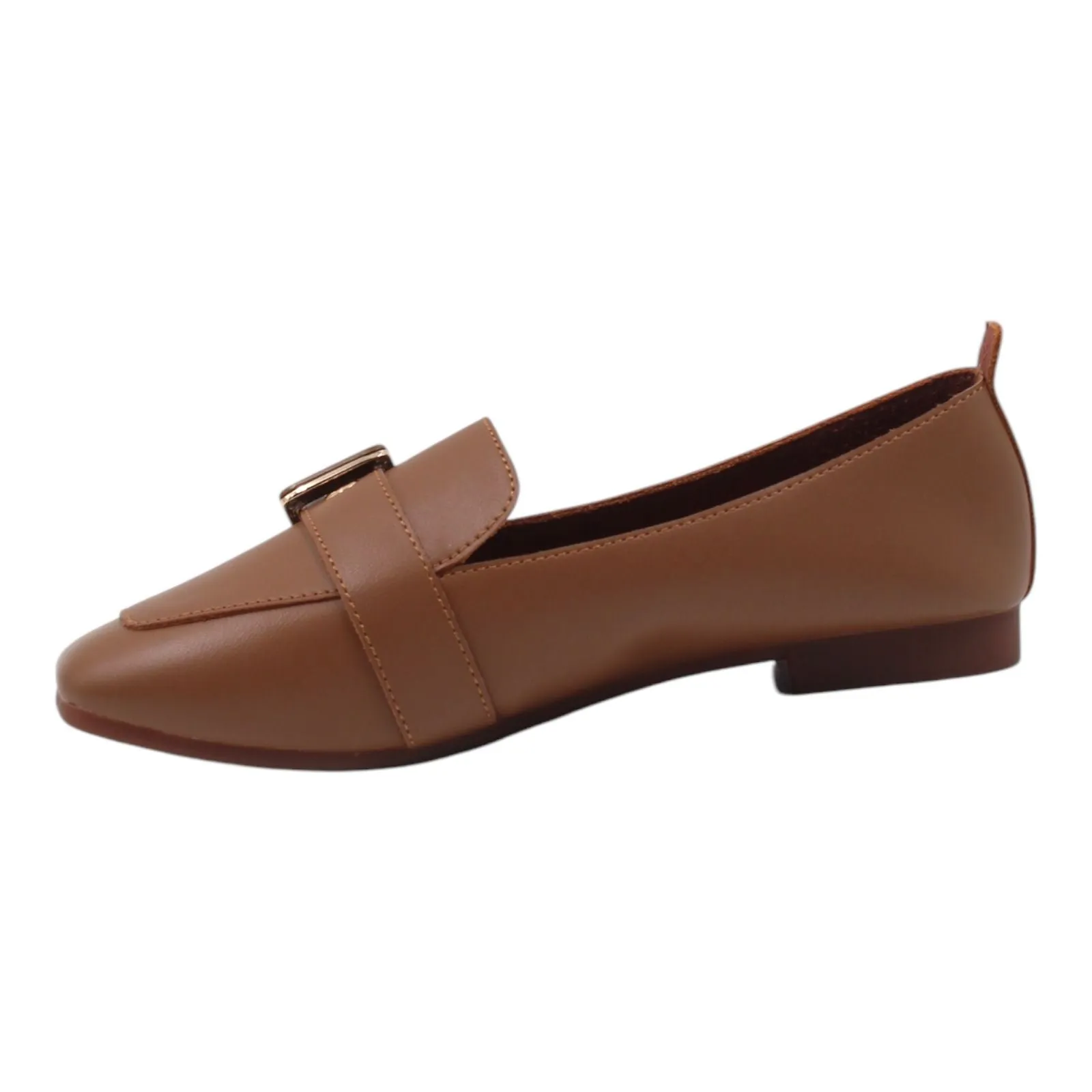 Belt buckle loafers