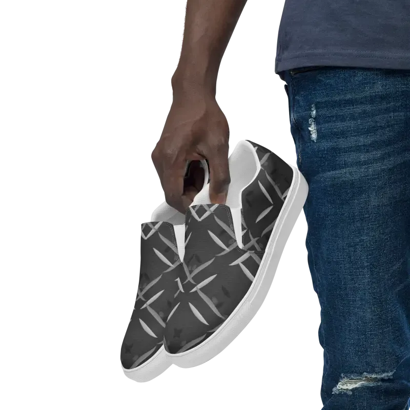 Bold Dipaliz Black Men's Slip Canvas Shoes