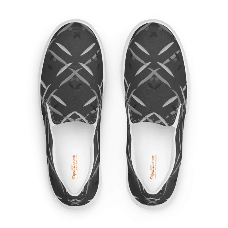 Bold Dipaliz Black Men's Slip Canvas Shoes