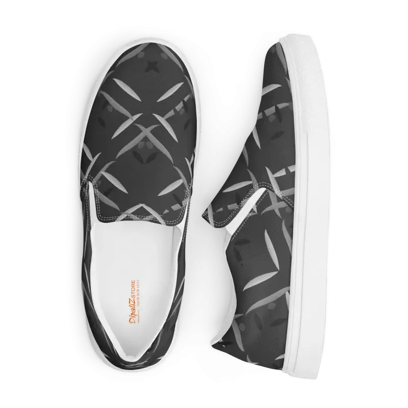 Bold Dipaliz Black Men's Slip Canvas Shoes