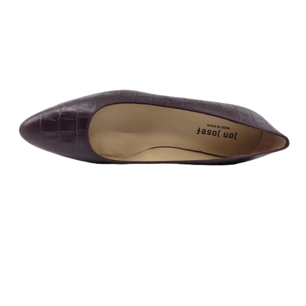 Boston Dark Wine Brescia Crocodile Leather Jon Josef Pumps
