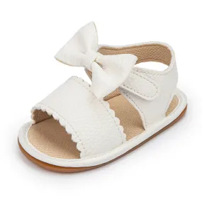 Breathable Anti-slip First Walker Bowknot Leather Sandals