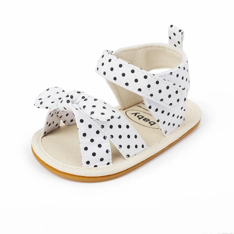 Breathable Cotton Velcro Strap Stripe Sandals