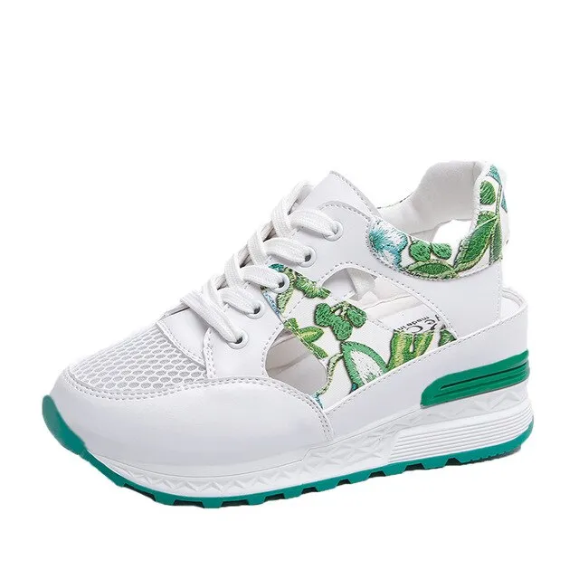 Breathable Mesh Women Casual Shoes Vulcanize Female Fashion Sneakers Lace Up Soft High Leisure Footwears