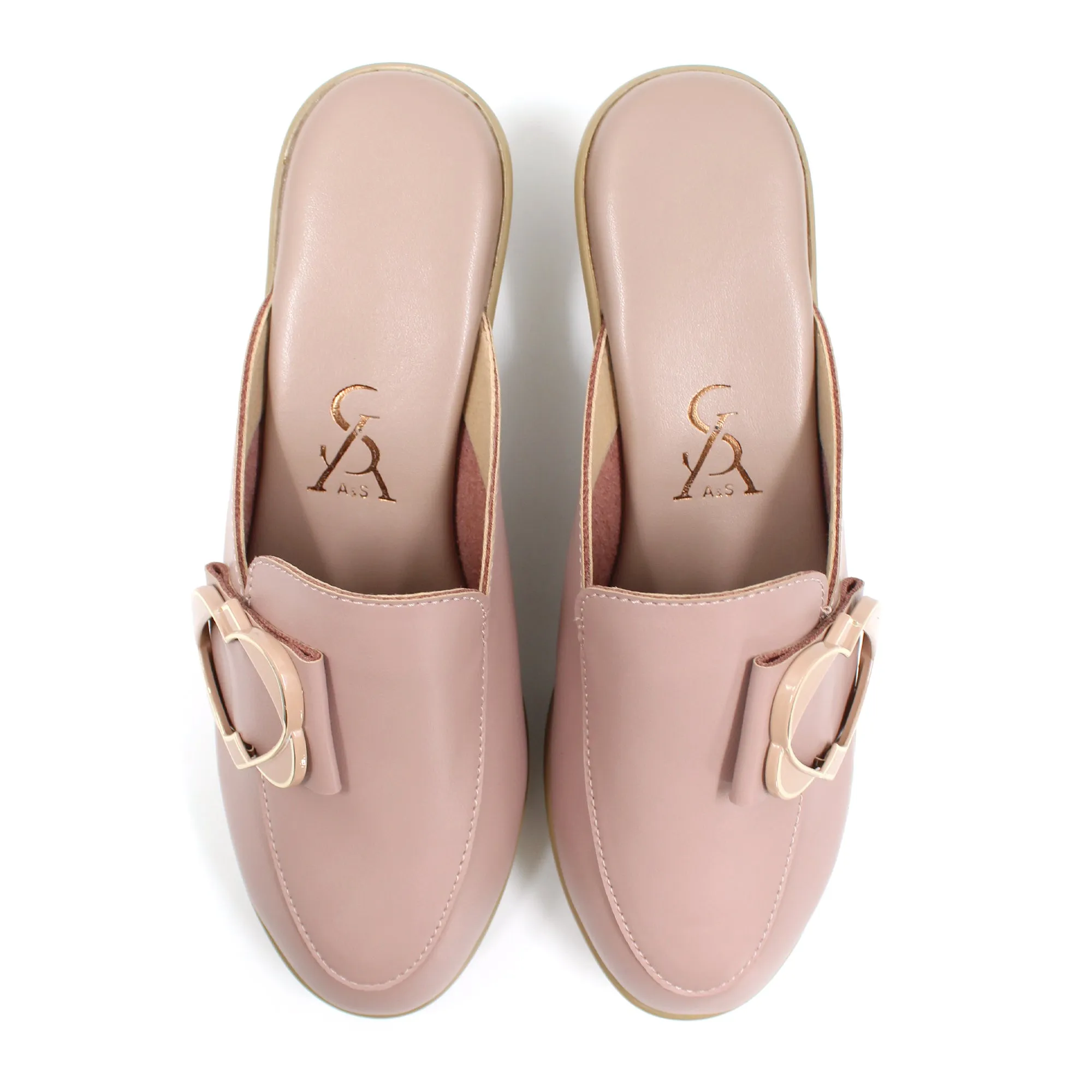 Buckle detail mules