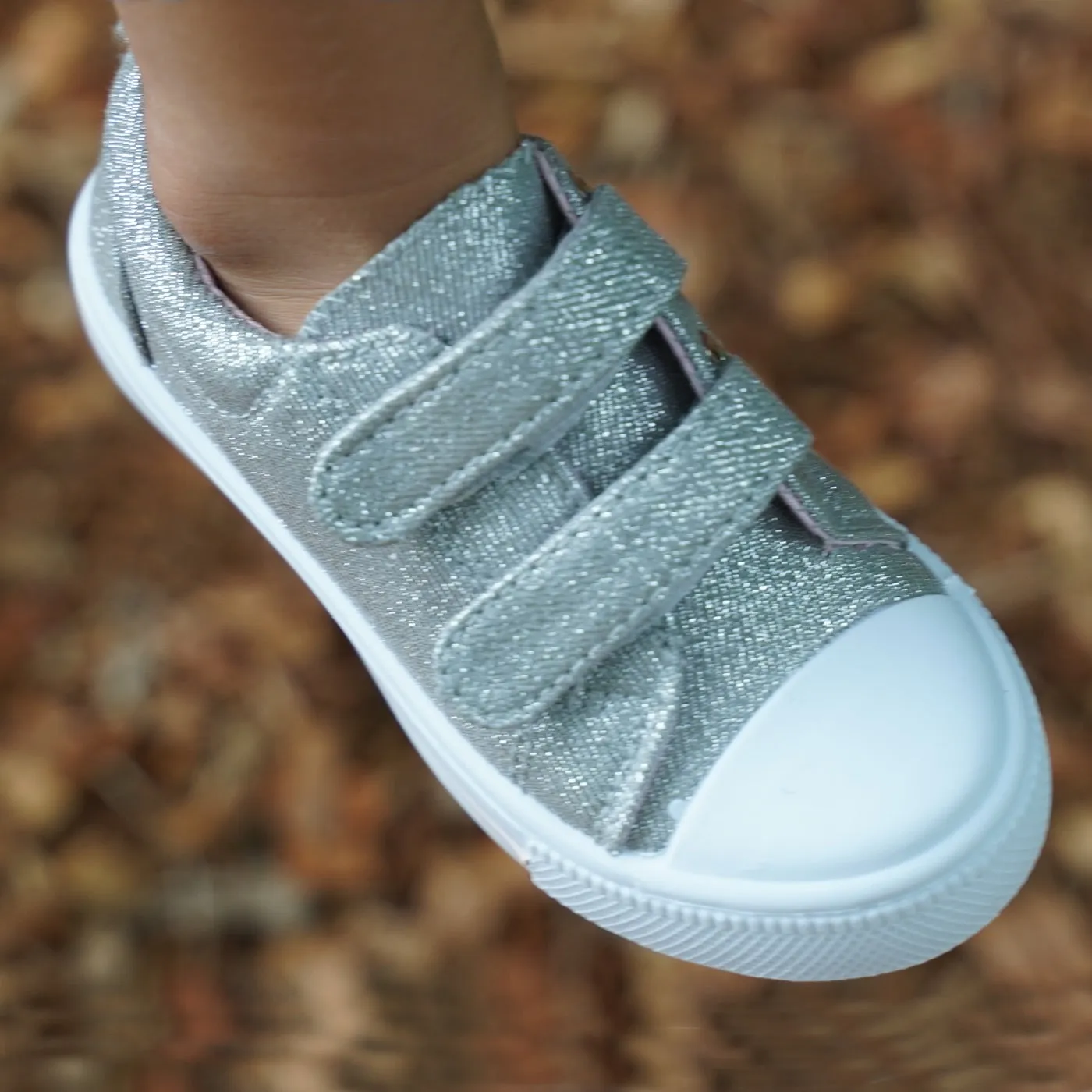 Charlie Canvas Loafer Grey Sparkle