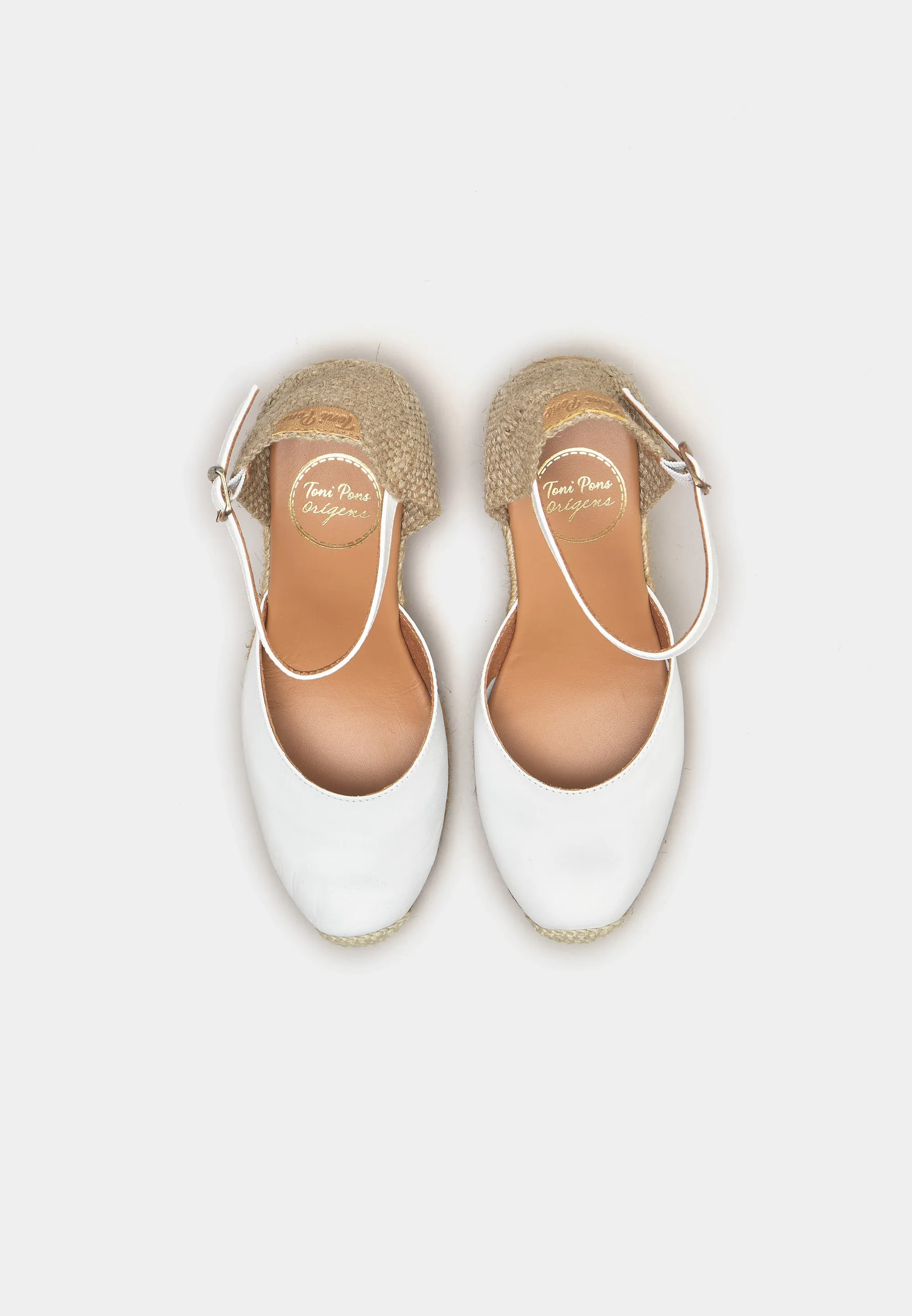 Costa 5 White Leather Espadrilles