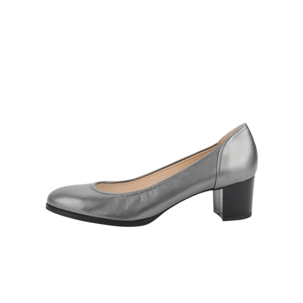 Damas Pewter Leather Jon Josef Pumps