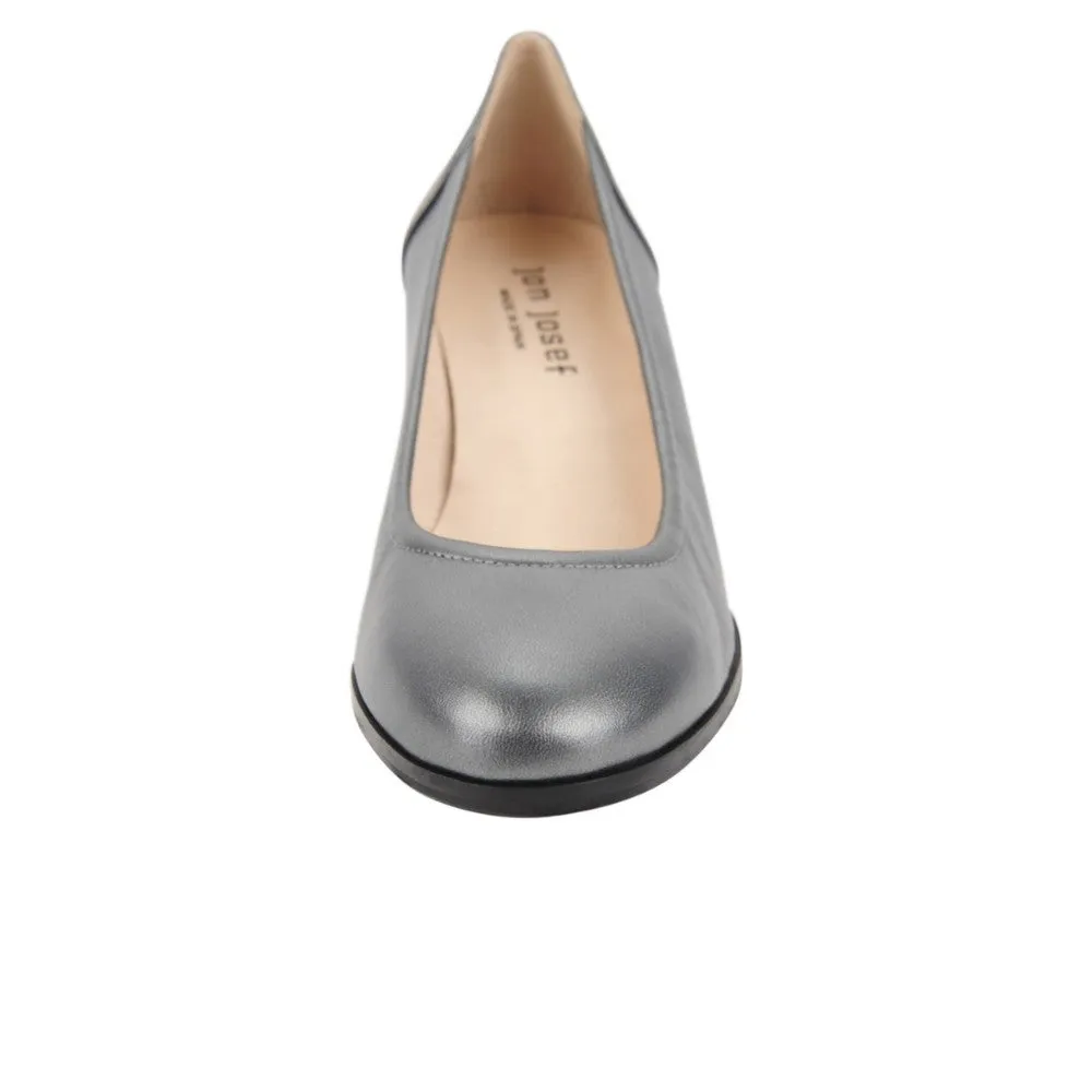 Damas Pewter Leather Jon Josef Pumps