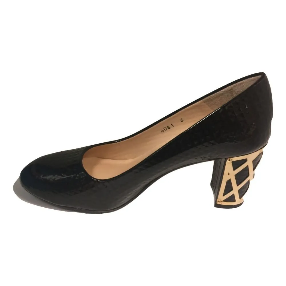 Dante Black Patent Jon Josef Pumps