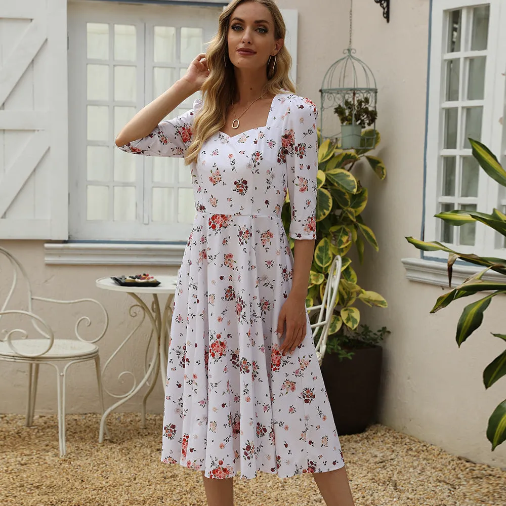 Dinazah Floral Banquet Elegant Dress