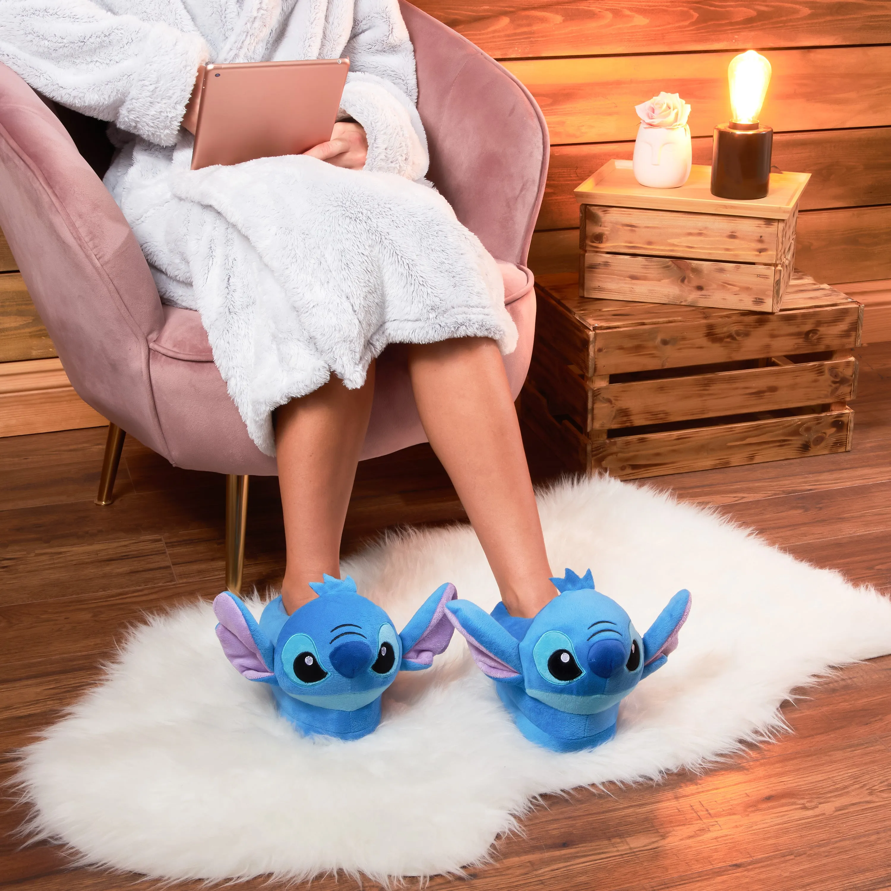 Disney Slippers Women, Plush Ladies Slippers, Stitch