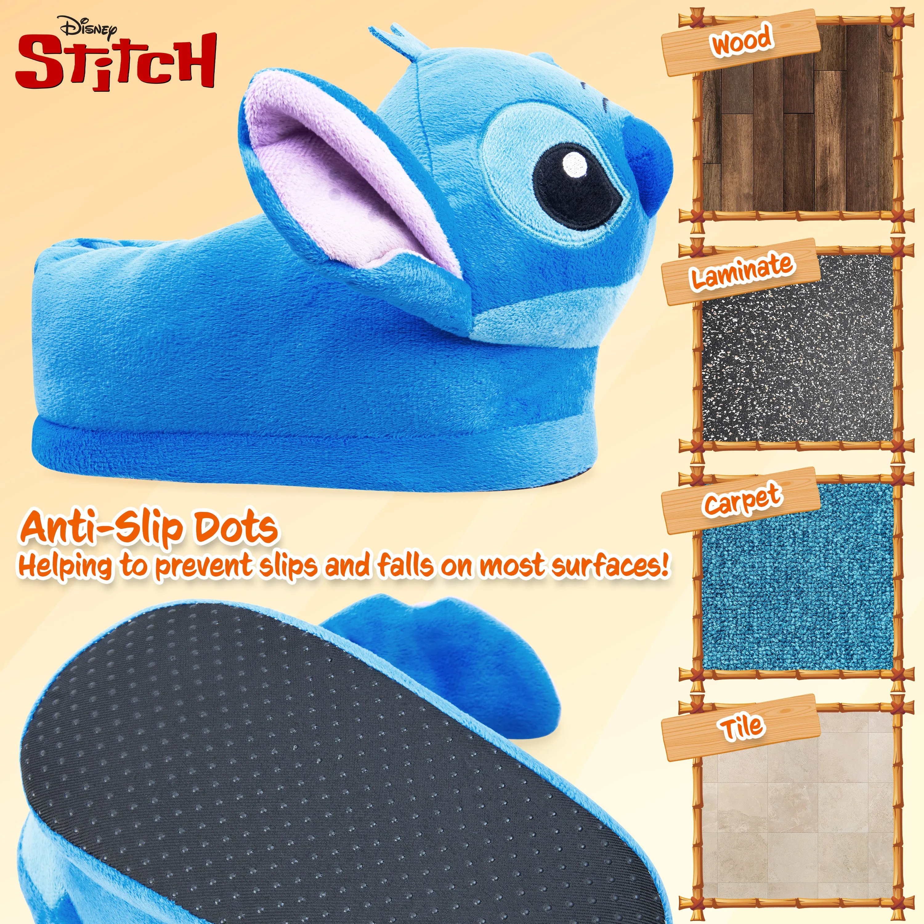 Disney Slippers Women, Plush Ladies Slippers, Stitch