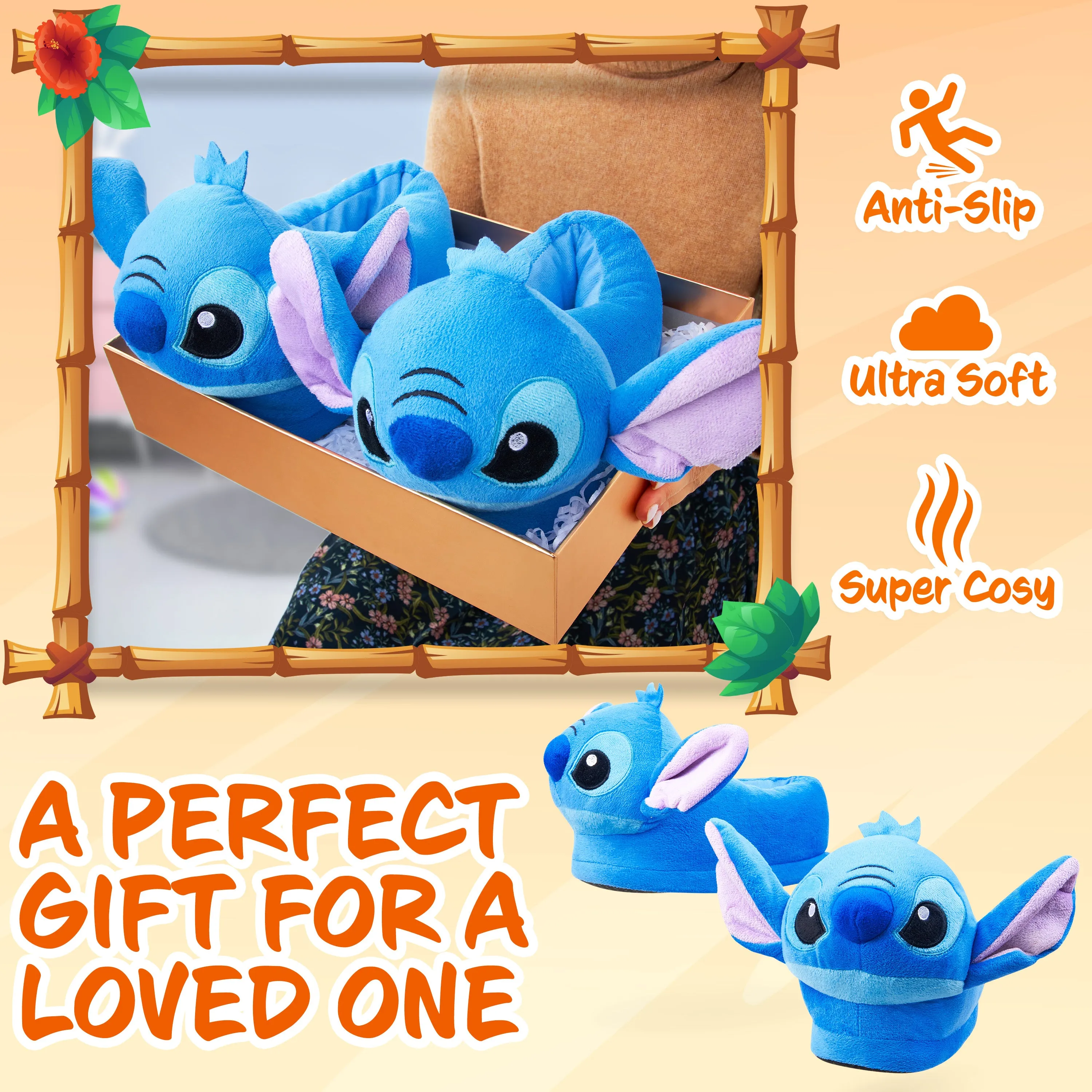 Disney Slippers Women, Plush Ladies Slippers, Stitch