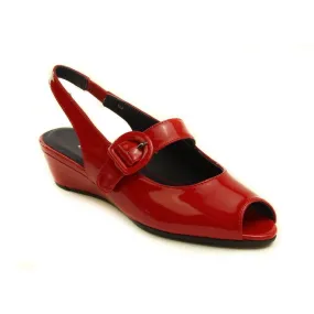 Eliza Red Patent Vaneli Slingback Sandals