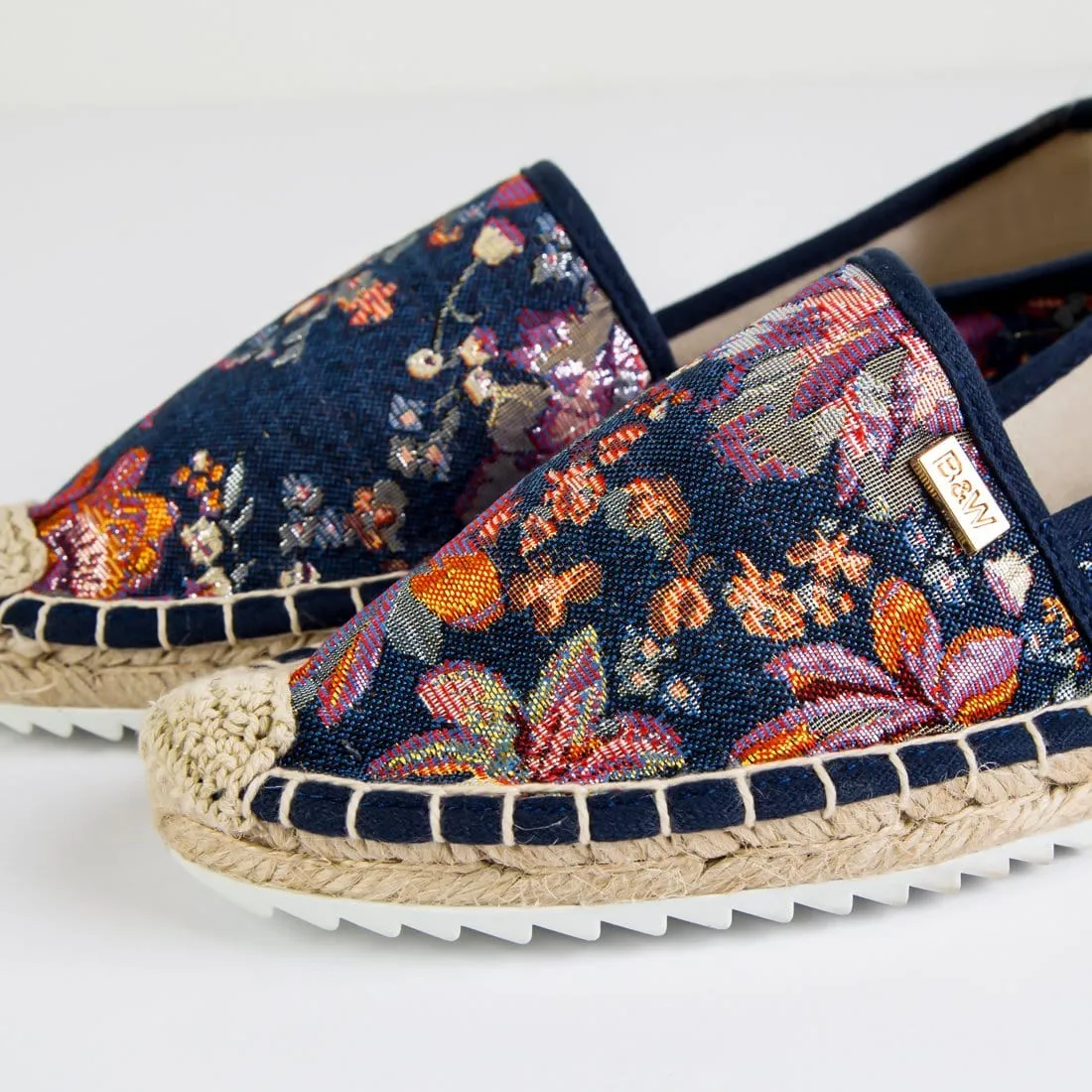 Espadrilles Creta Denim Flowers