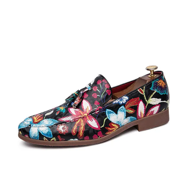 fashion brand men's shoes spring and autumn new designer men's comfortable printing personality large size casual shoes