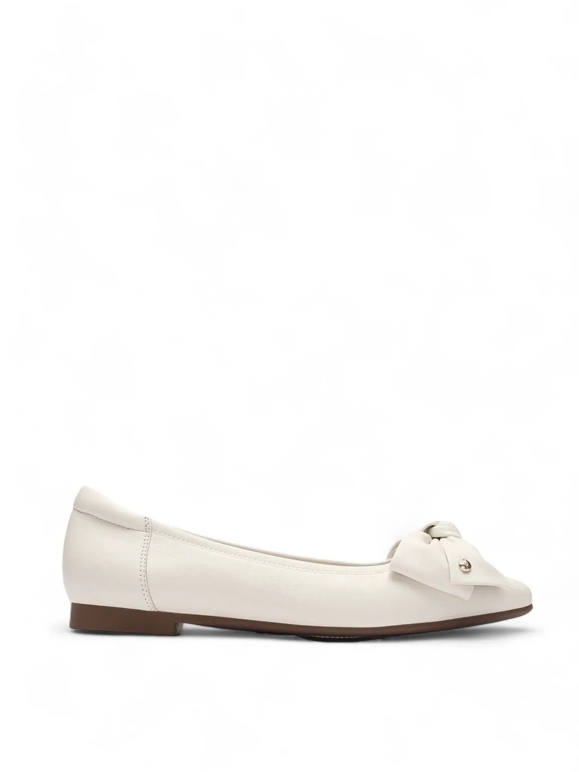 Fluffy Bow Ballerina Flats