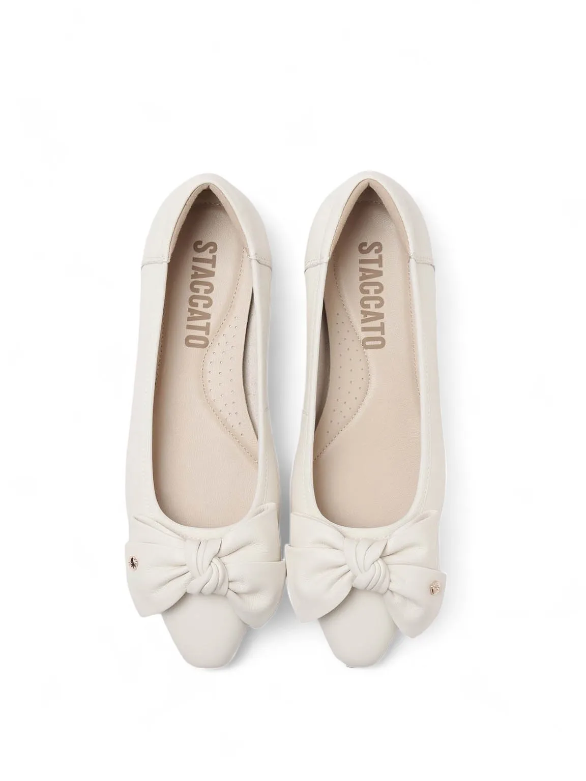 Fluffy Bow Ballerina Flats