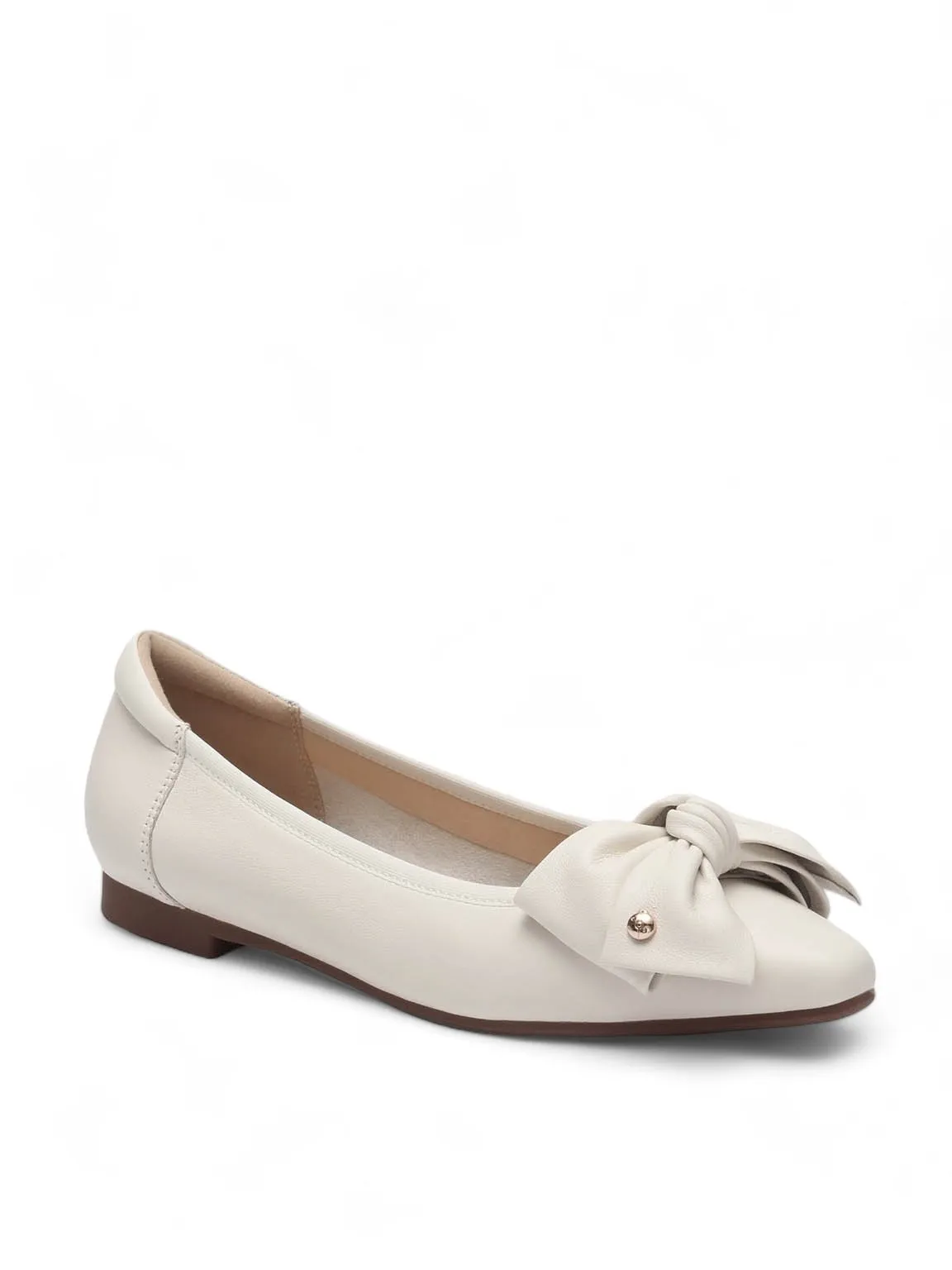 Fluffy Bow Ballerina Flats