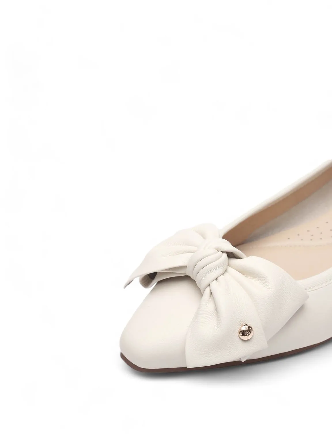 Fluffy Bow Ballerina Flats