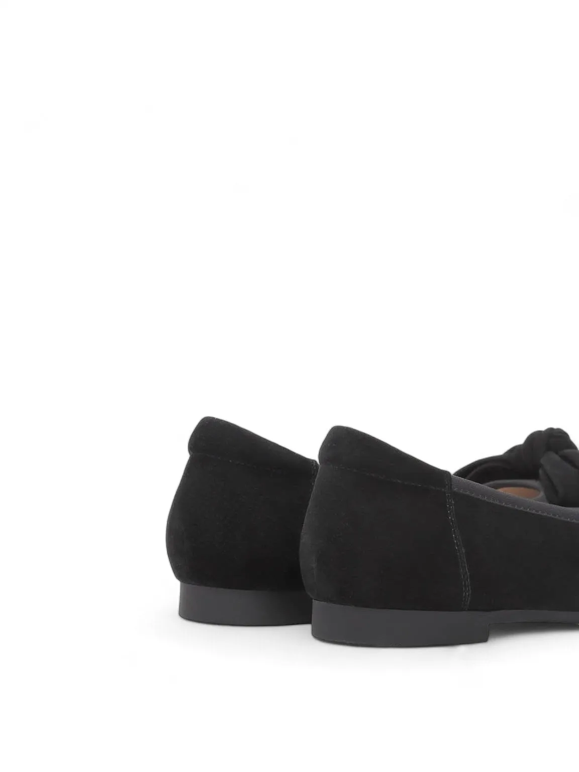 Fluffy Bow Ballerina Flats