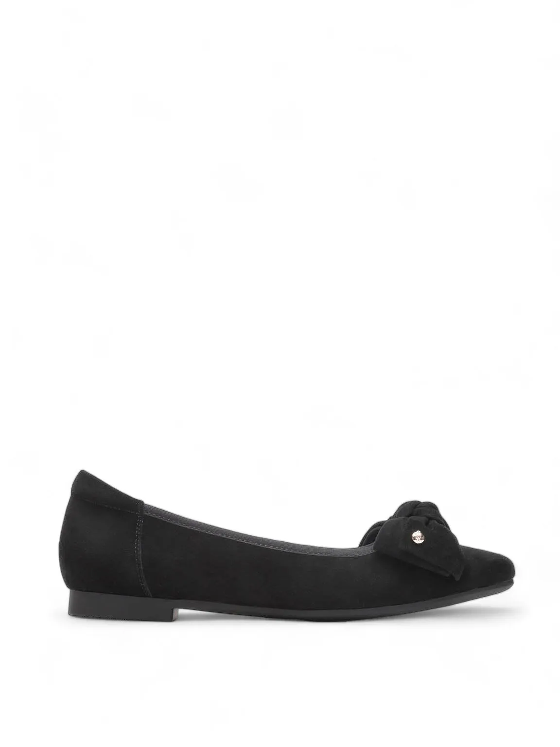 Fluffy Bow Ballerina Flats
