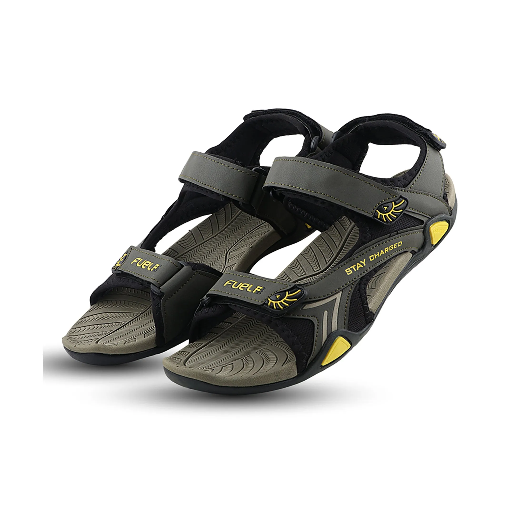 Fuel Victor Sandals For Men's (Olive-Yellow)