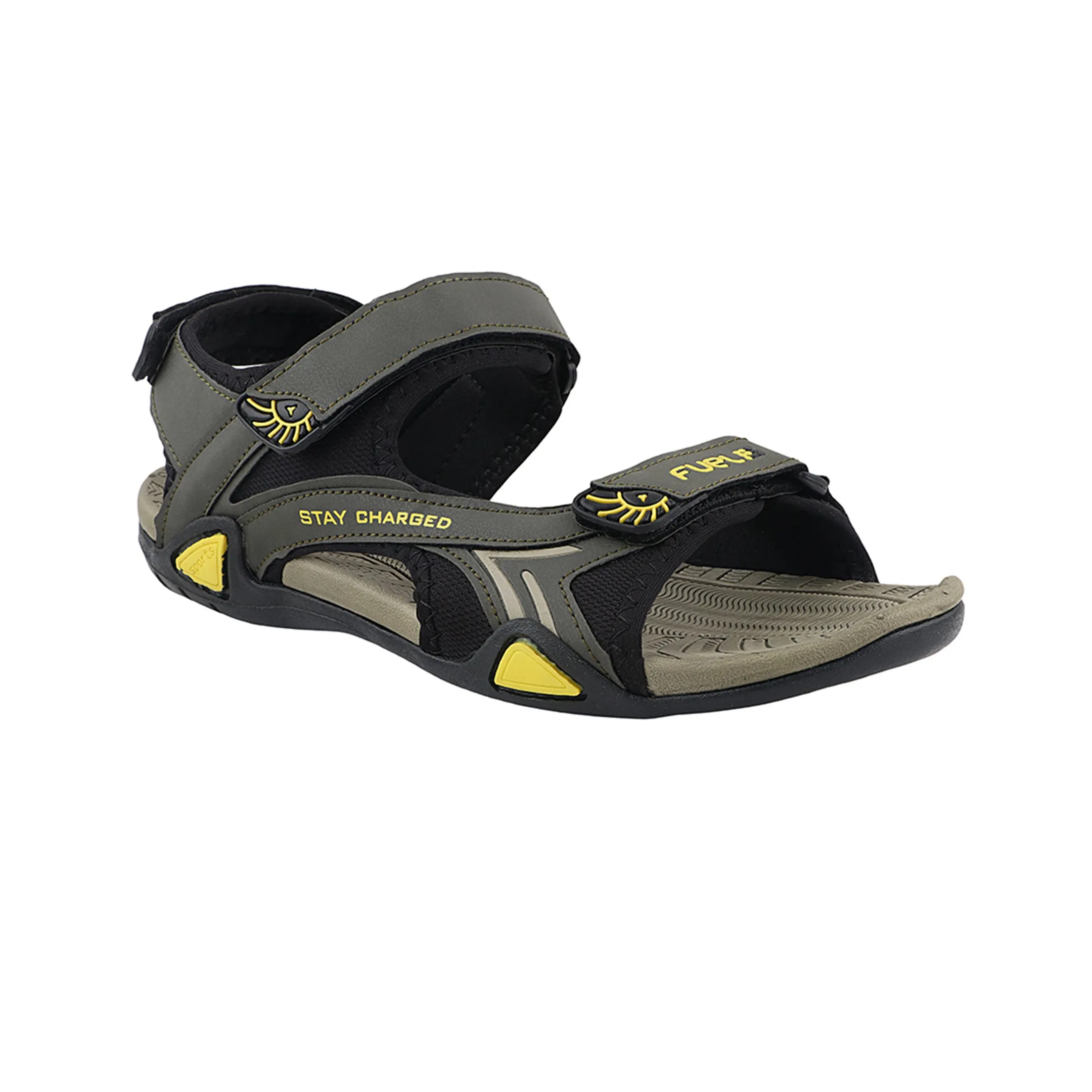 Fuel Victor Sandals For Men's (Olive-Yellow)