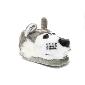 Gray Wolf Slippers