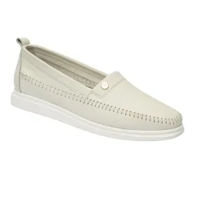 Greyder Women's Stiched Loafers In White
