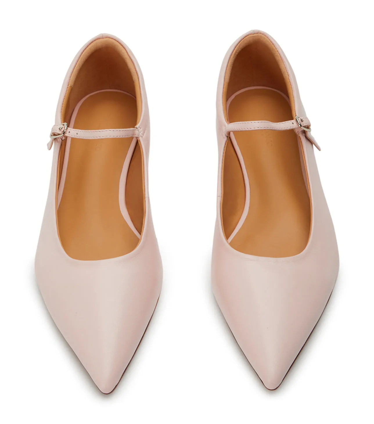 Jaffa Blush Nappa Flats