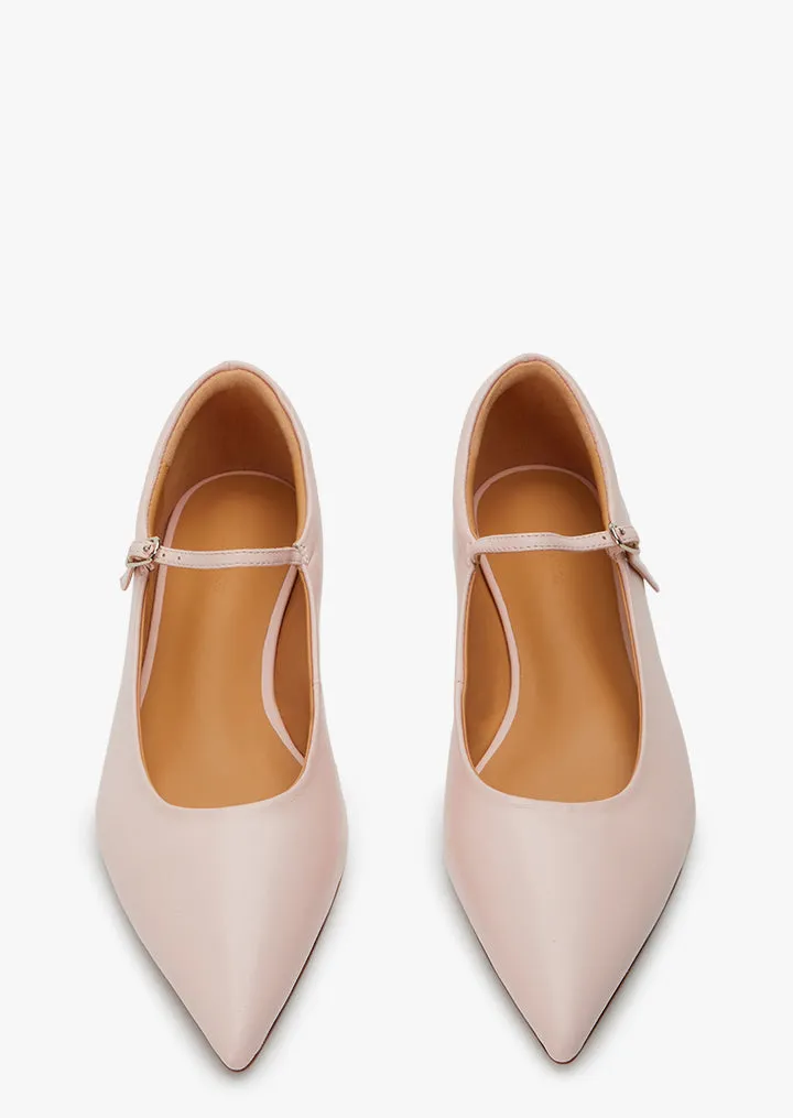 Jaffa Blush Nappa Flats
