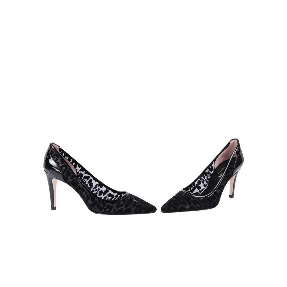 Jon Josef Women's Altea Black Leopard Mesh Combo Heel Pump