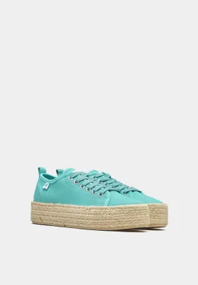 Jute Platform Trainer Verde Cotton