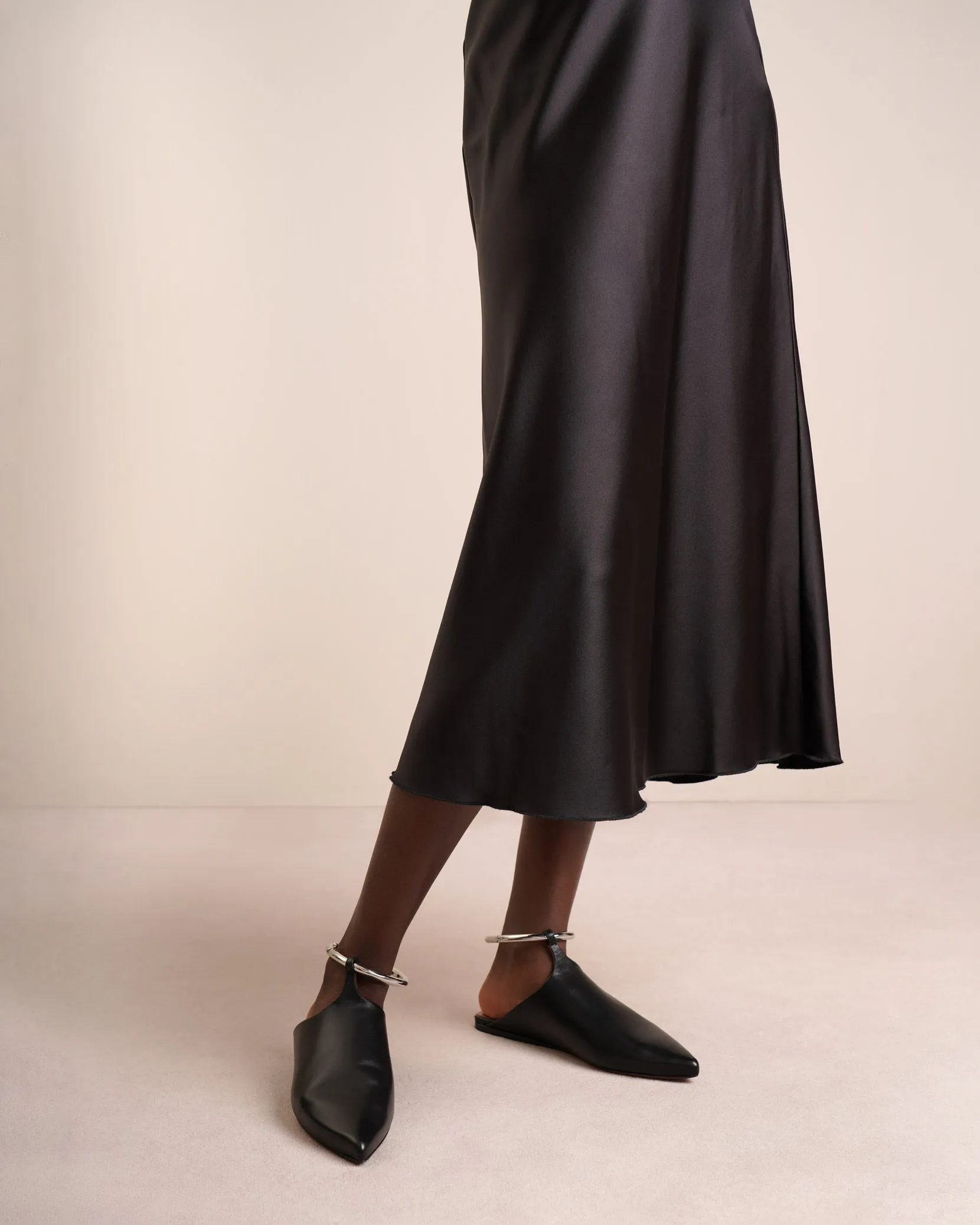 La Babouche leather mule flats