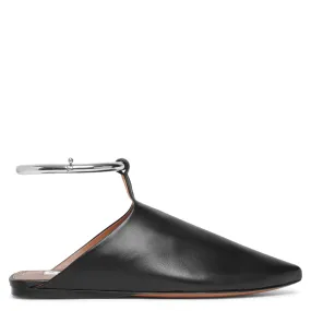 La Babouche leather mule flats