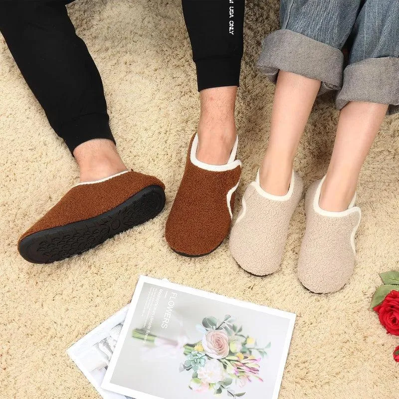 Lightweight Fleece Lined Slippers – Cozy Comfort with Secure Traction