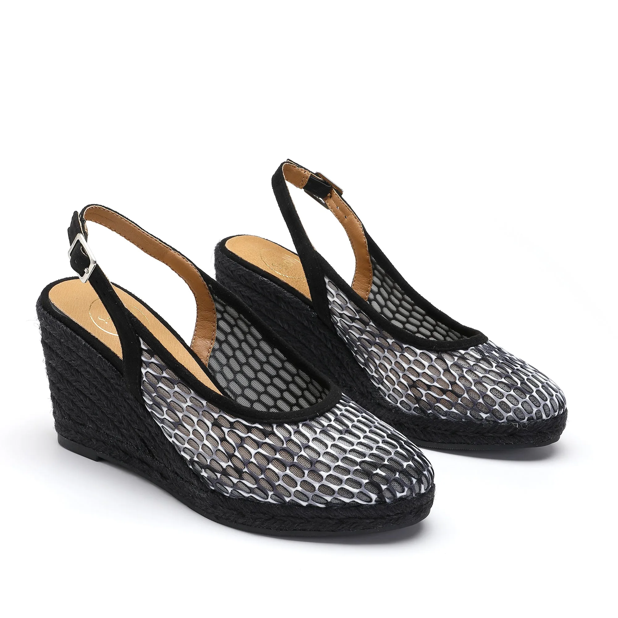 Marilyn Black Grey Espadrille