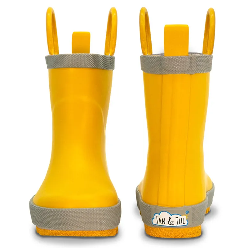 Natural Rubber Toddler/Kids Yellow Rain Boots