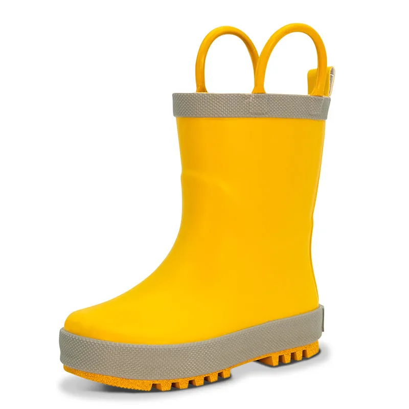 Natural Rubber Toddler/Kids Yellow Rain Boots