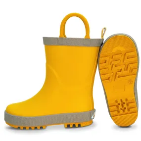 Natural Rubber Toddler/Kids Yellow Rain Boots