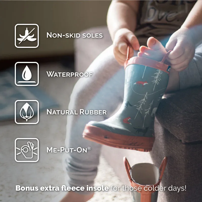 Natural Rubber Toddler/Kids Yellow Rain Boots