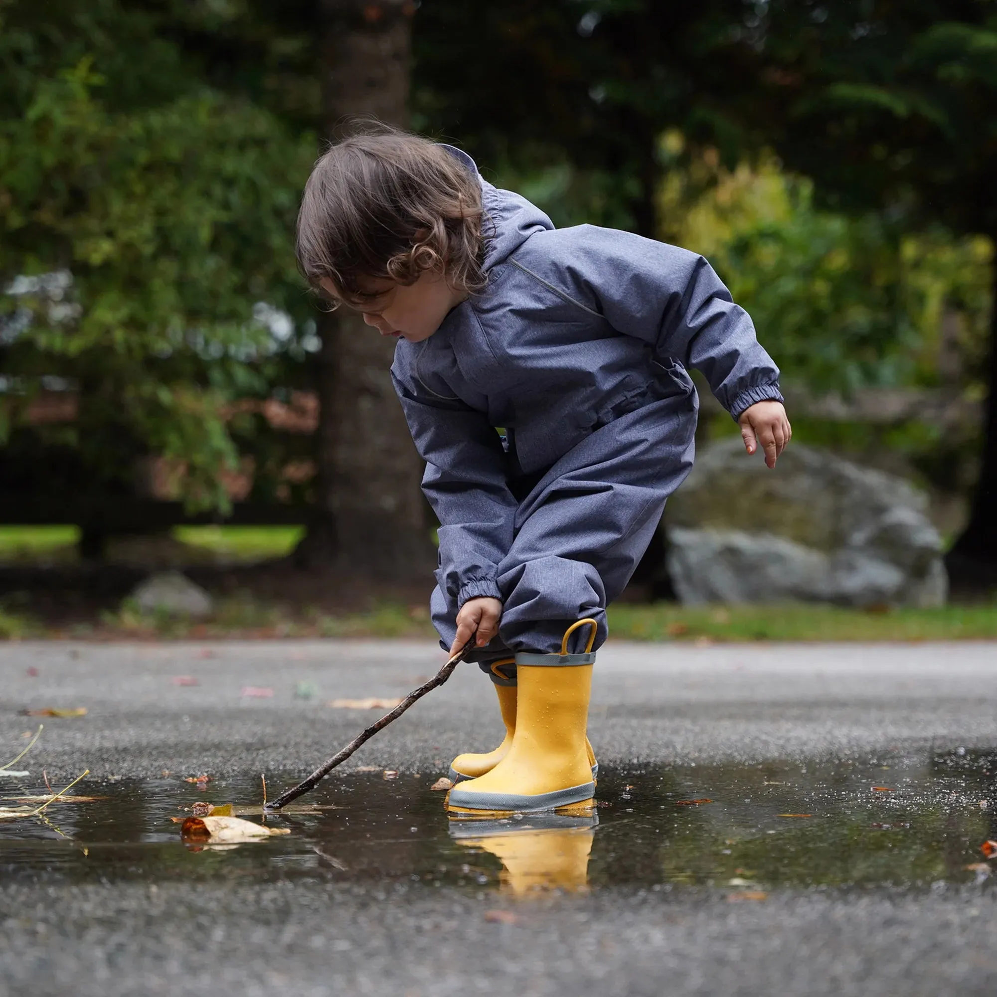 Natural Rubber Toddler/Kids Yellow Rain Boots
