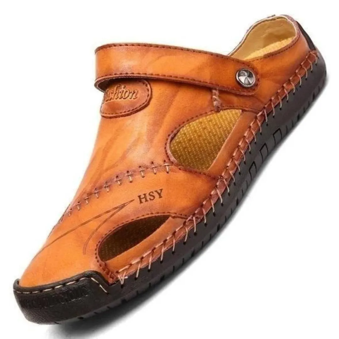 Premium Soft Leather Men's Breathable Outdoor Sandals