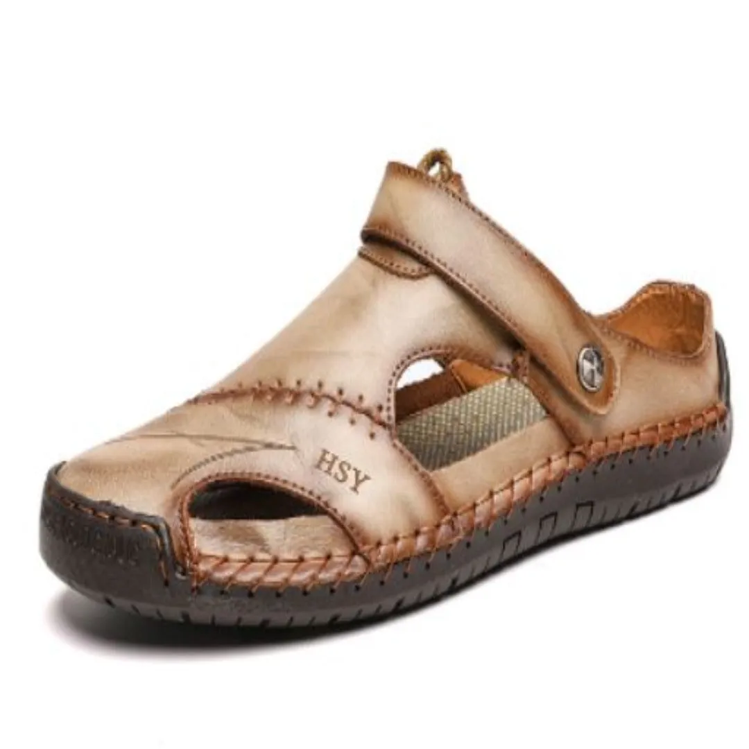 Premium Soft Leather Men's Breathable Outdoor Sandals